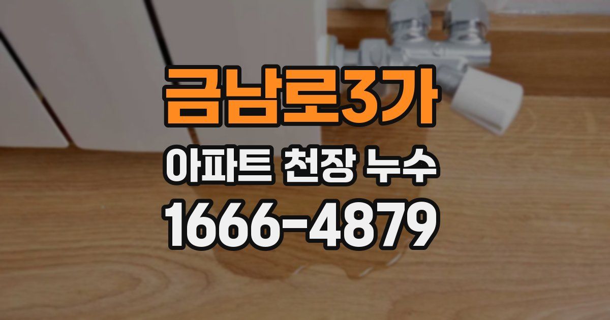 금남로3가 아파트 천장 누수
