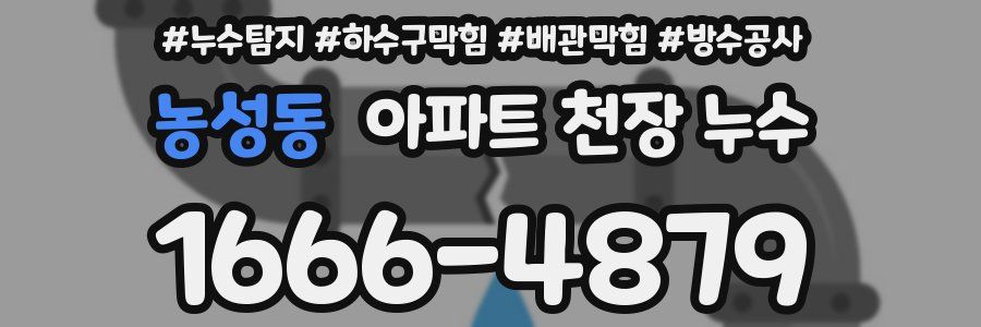 농성동 아파트 천장 누수