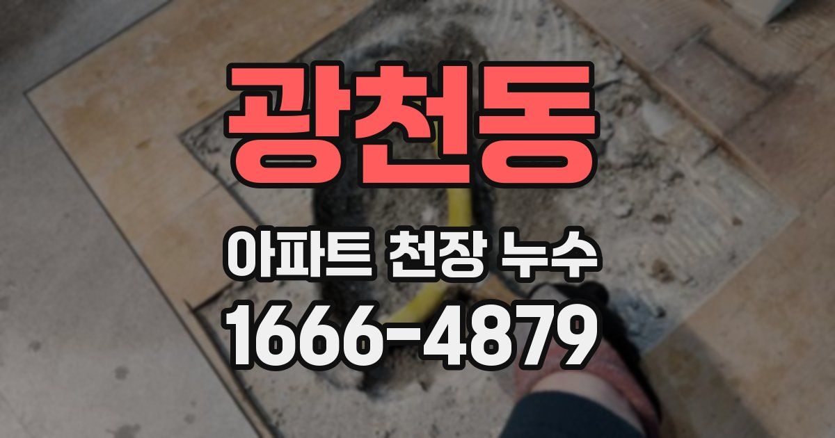 광천동 아파트 천장 누수