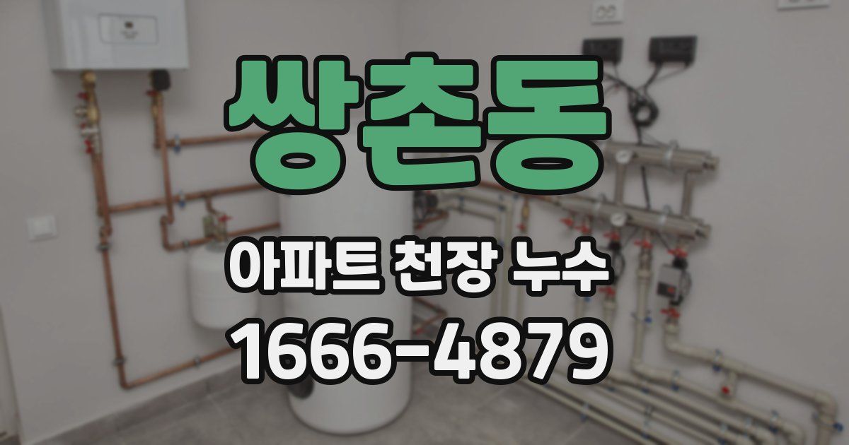 쌍촌동 아파트 천장 누수