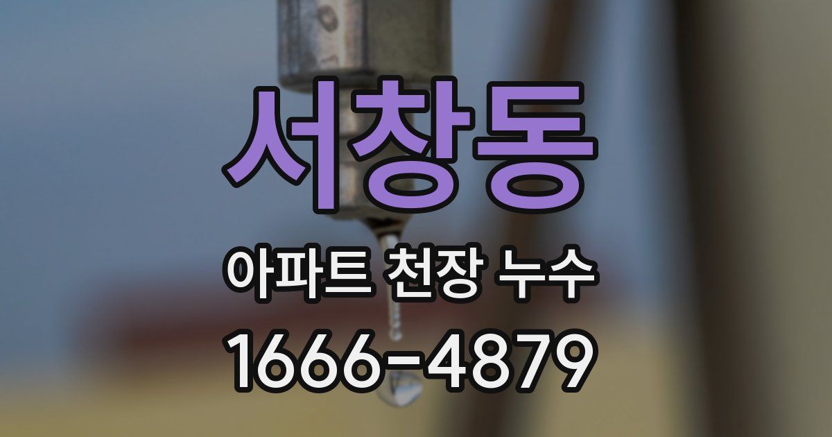 서창동 아파트 천장 누수