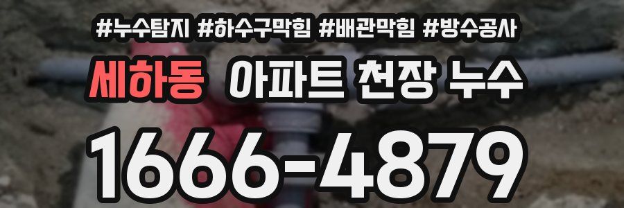세하동 아파트 천장 누수