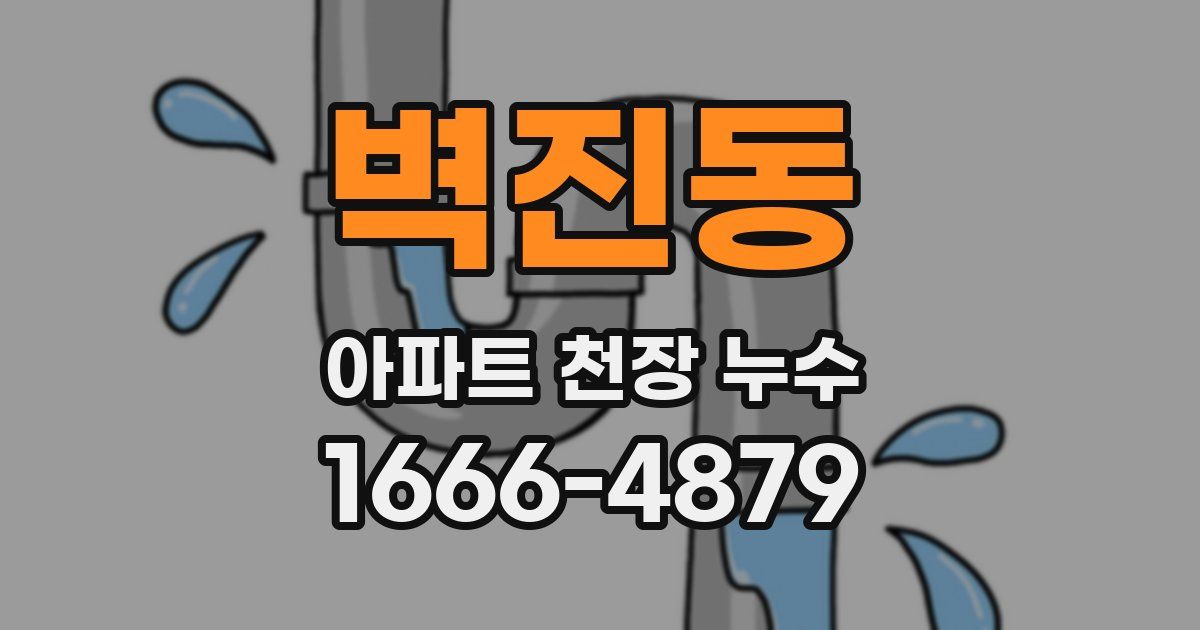 벽진동 아파트 천장 누수