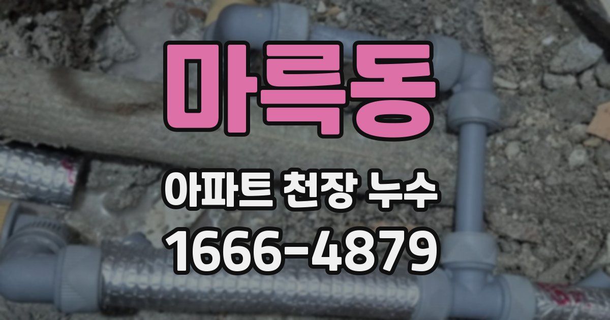 마륵동 아파트 천장 누수