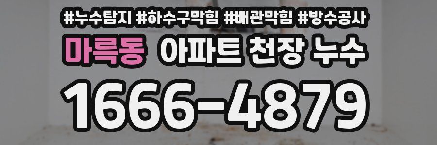 마륵동 아파트 천장 누수
