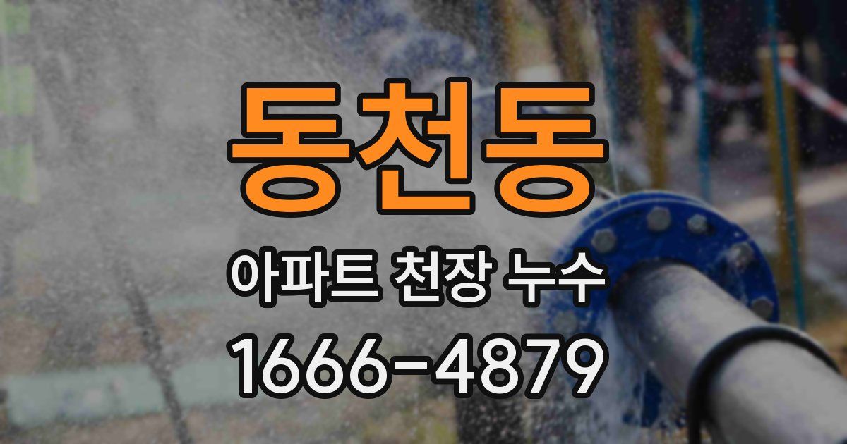 동천동 아파트 천장 누수