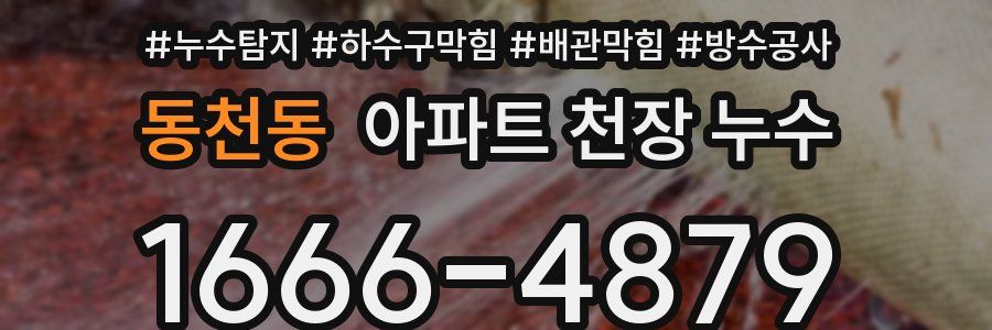 동천동 아파트 천장 누수