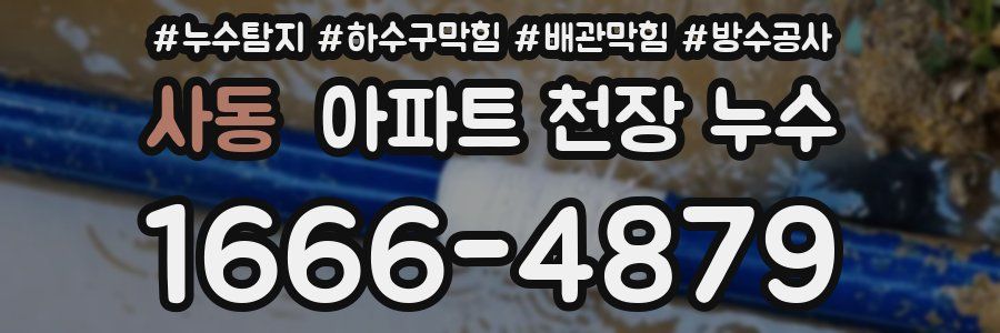 사동 아파트 천장 누수