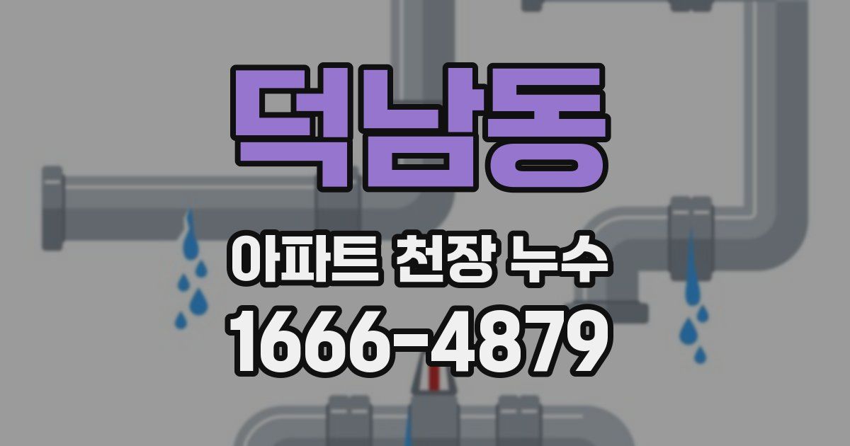 덕남동 아파트 천장 누수