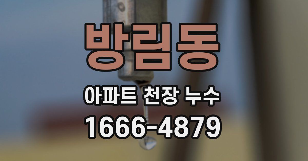 방림동 아파트 천장 누수