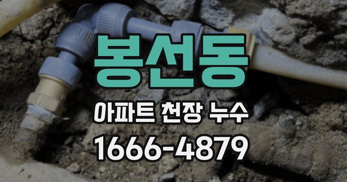 봉선동 아파트 천장 누수