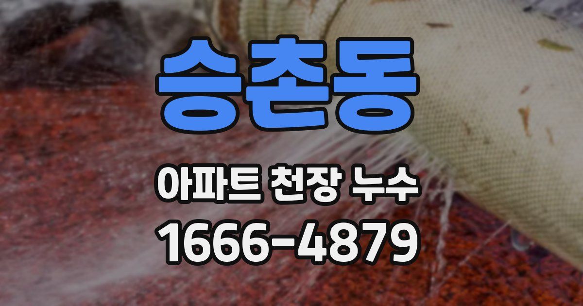 승촌동 아파트 천장 누수