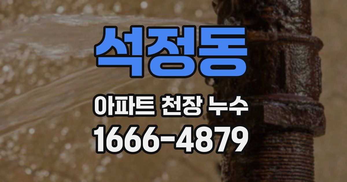 석정동 아파트 천장 누수