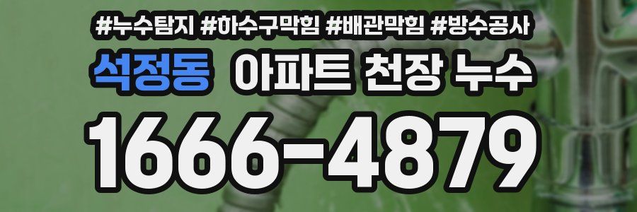 석정동 아파트 천장 누수