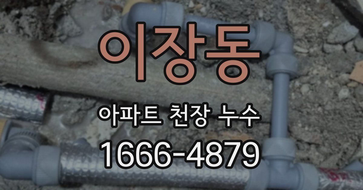이장동 아파트 천장 누수