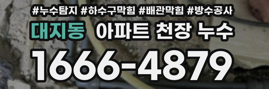 대지동 아파트 천장 누수