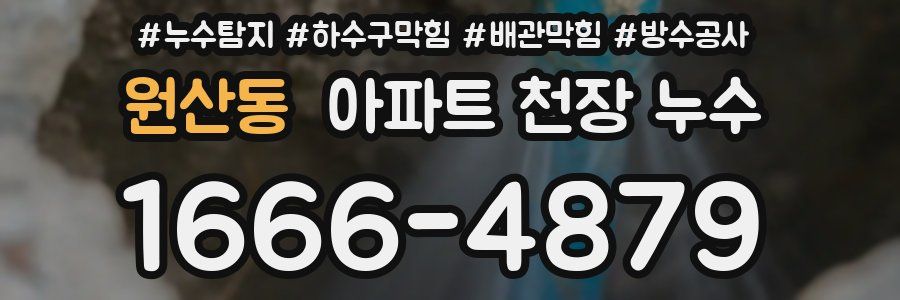 원산동 아파트 천장 누수