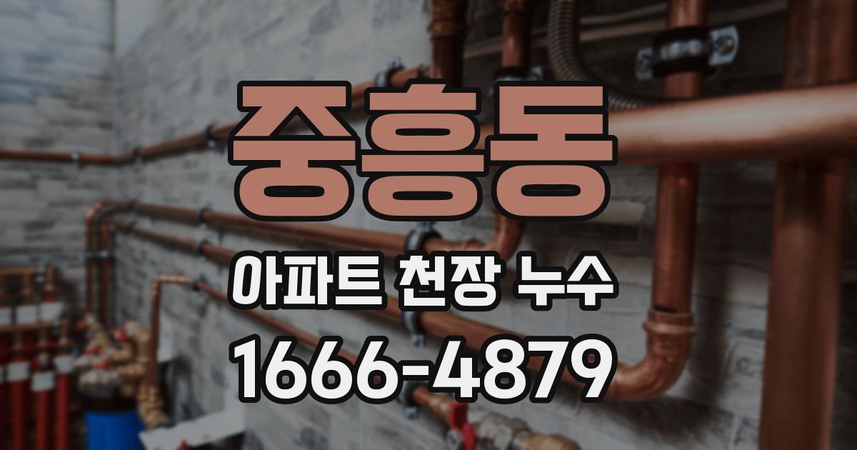 중흥동 아파트 천장 누수