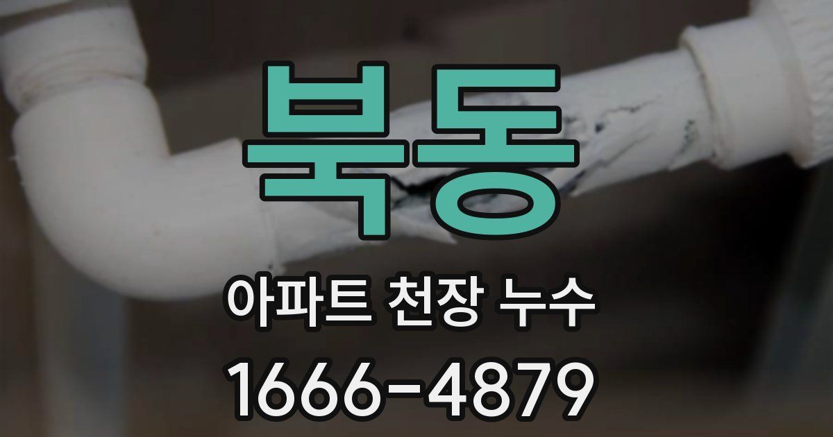 북동 아파트 천장 누수