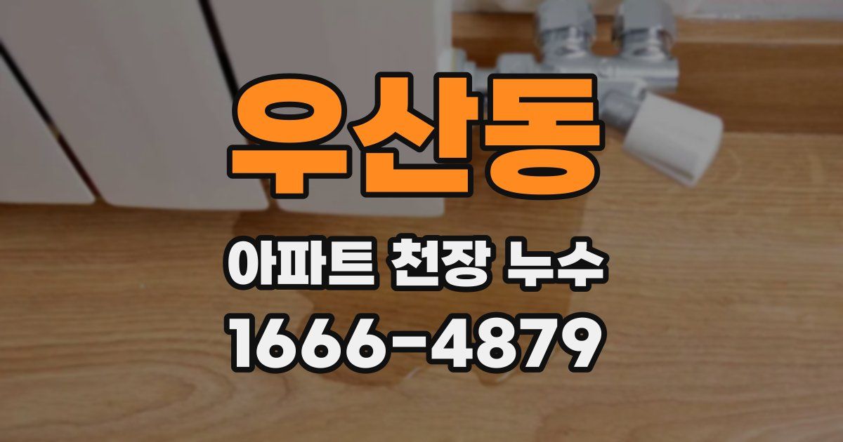우산동 아파트 천장 누수