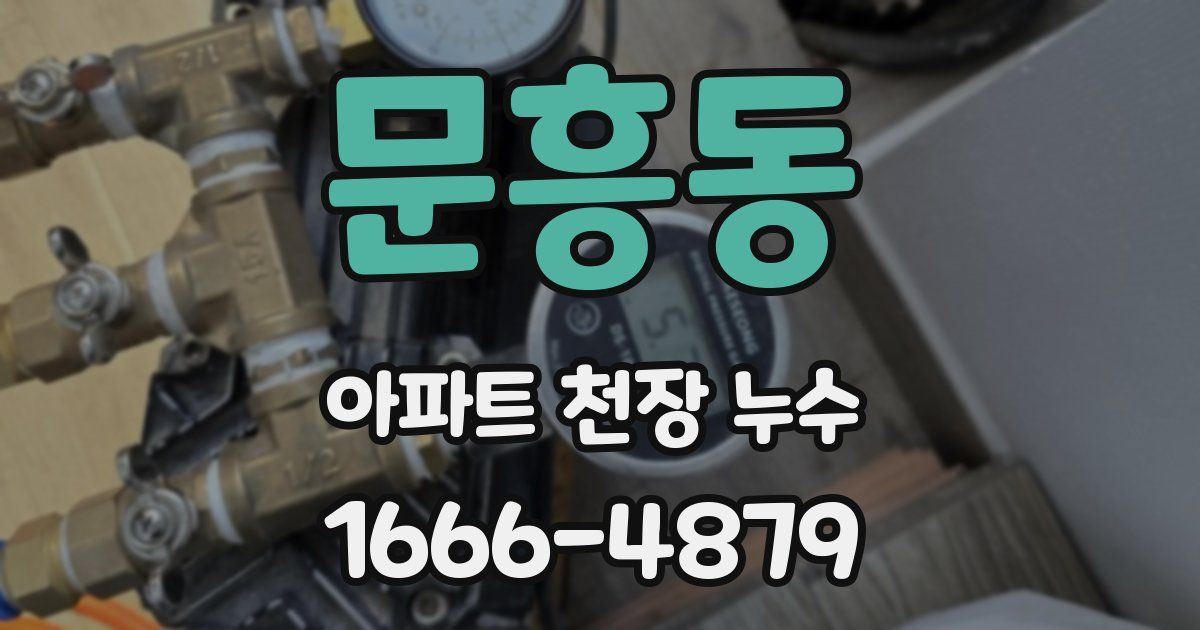 문흥동 아파트 천장 누수