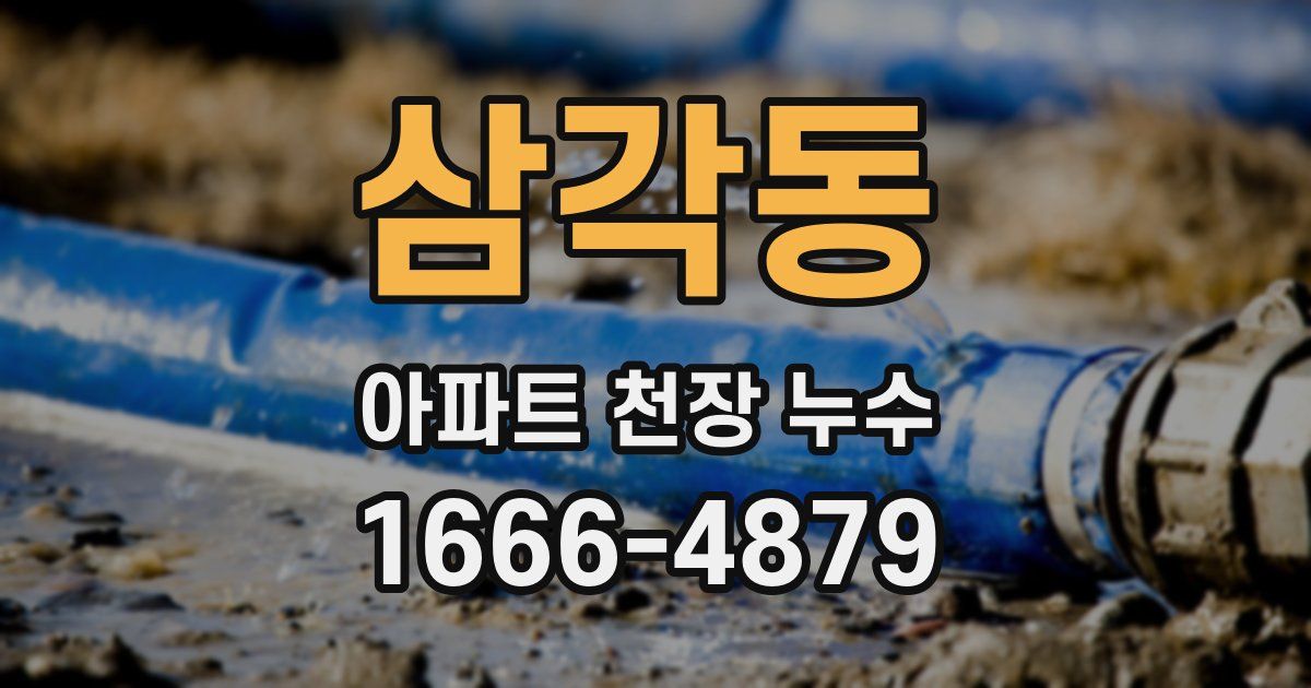 삼각동 아파트 천장 누수