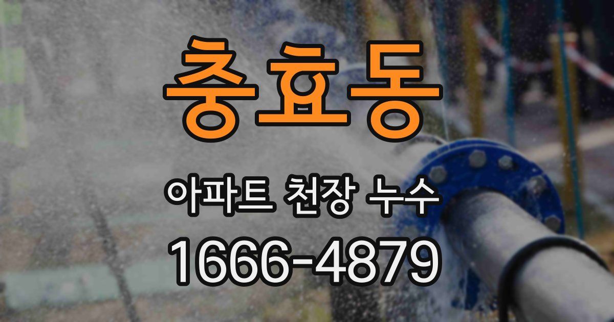 충효동 아파트 천장 누수