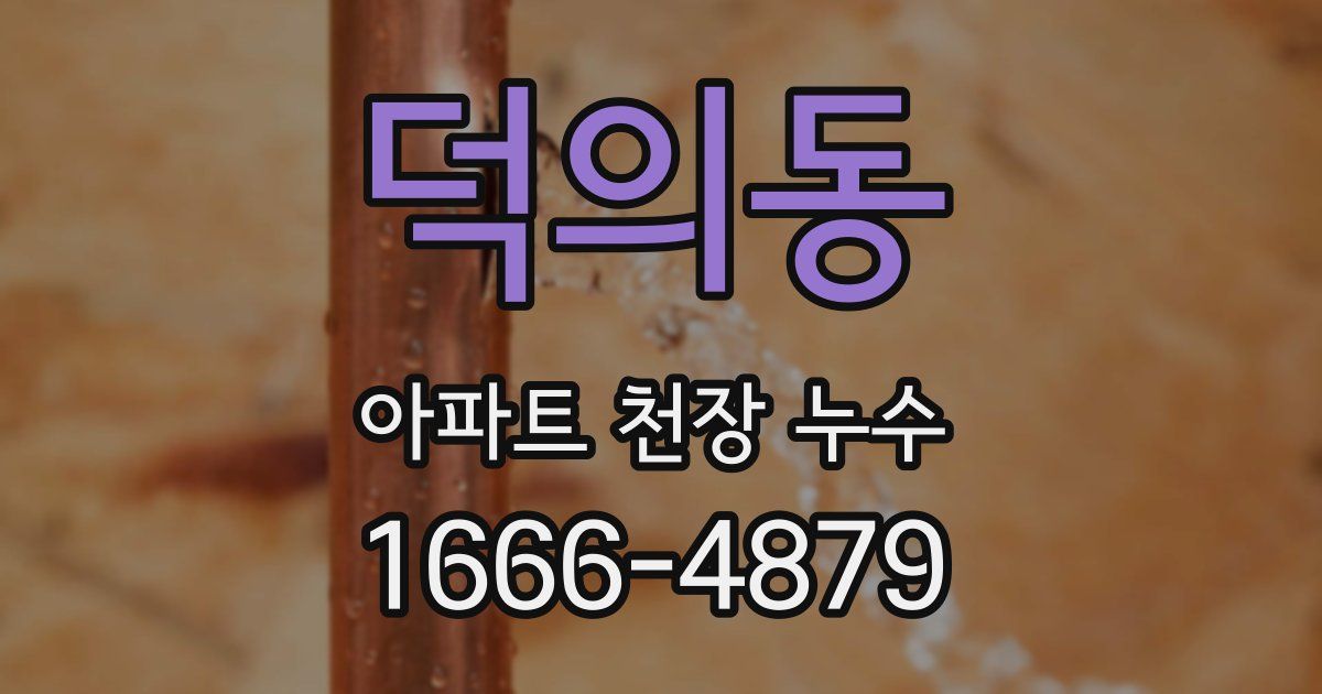 덕의동 아파트 천장 누수
