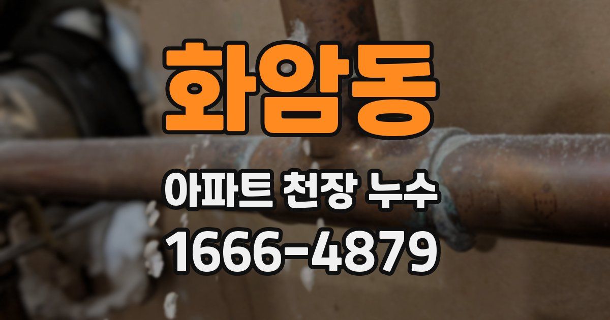 화암동 아파트 천장 누수