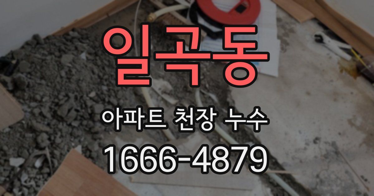 일곡동 아파트 천장 누수