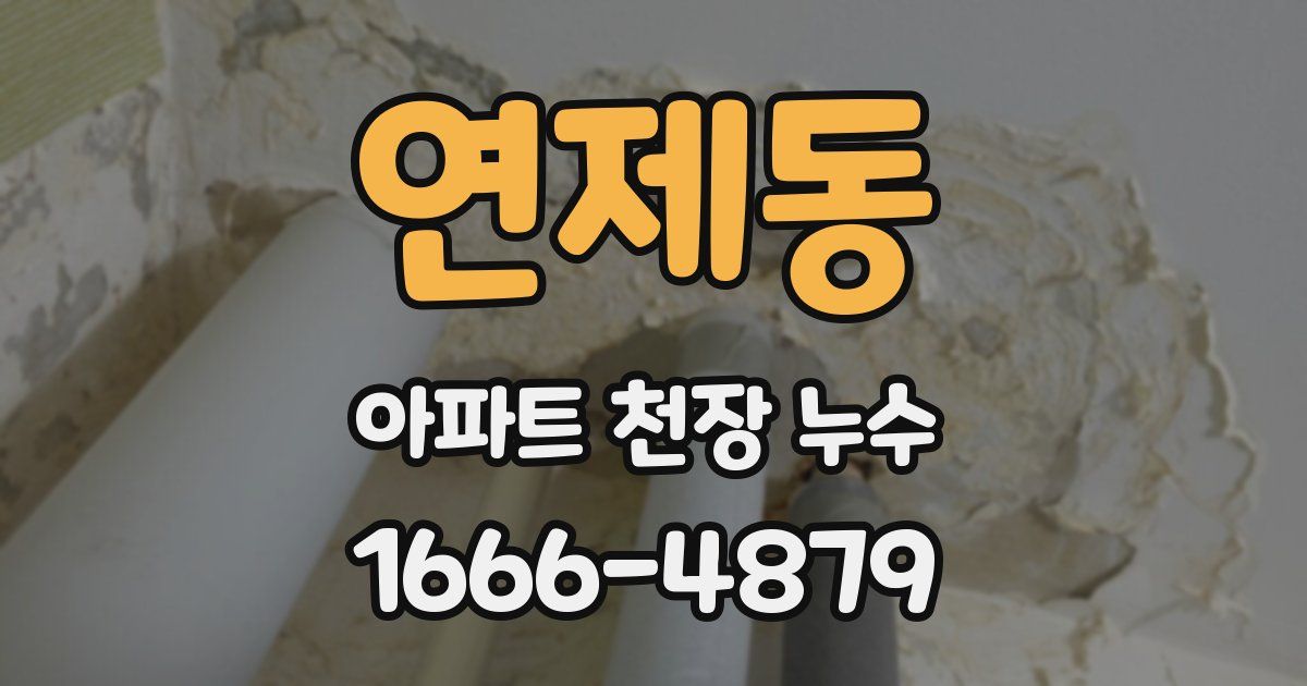 연제동 아파트 천장 누수
