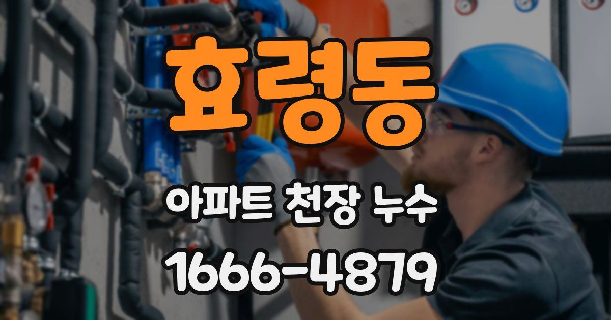 효령동 아파트 천장 누수