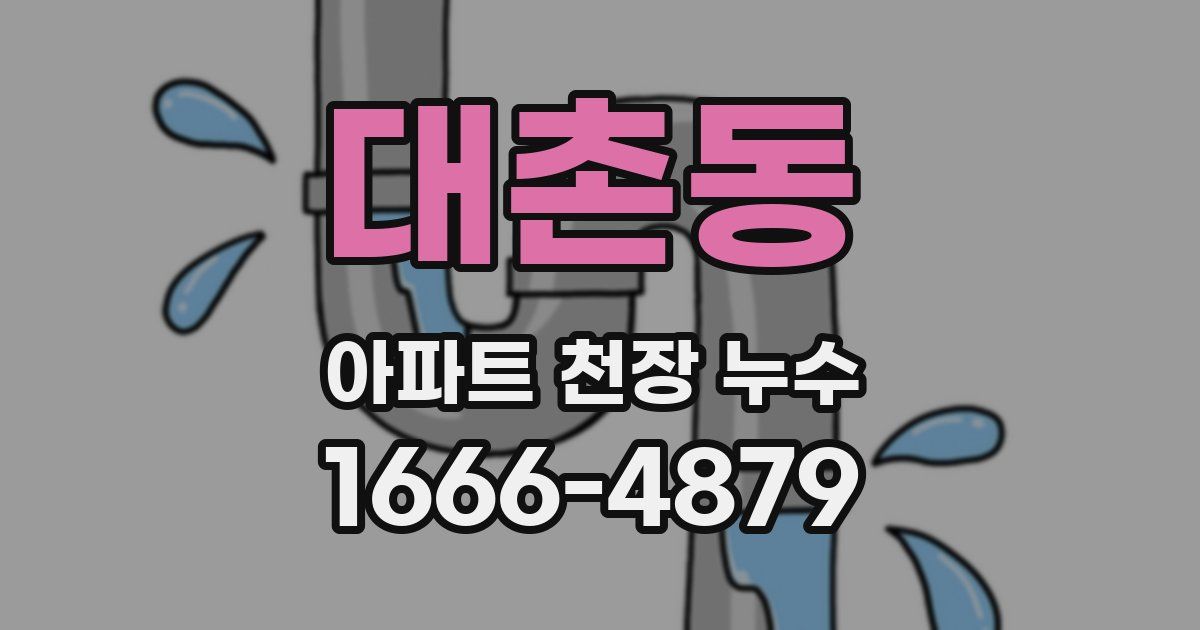 대촌동 아파트 천장 누수