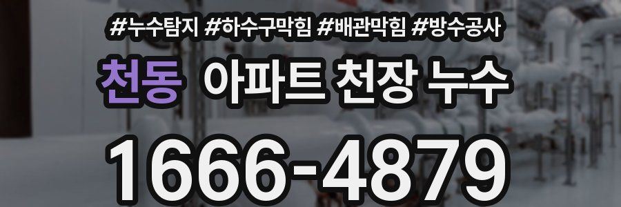 천동 아파트 천장 누수