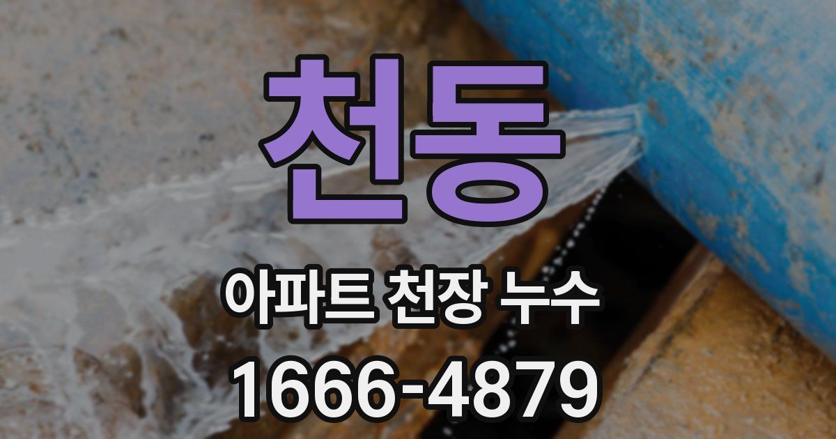 천동 아파트 천장 누수