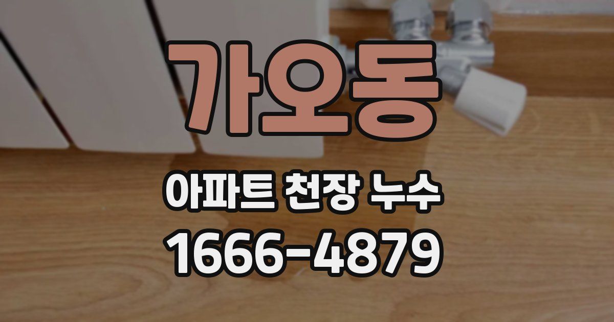 가오동 아파트 천장 누수