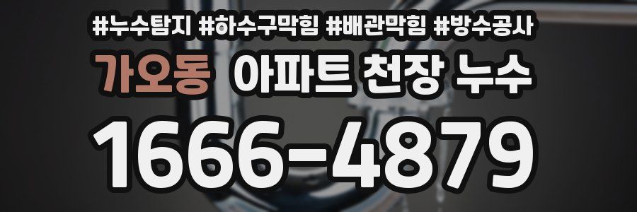 가오동 아파트 천장 누수
