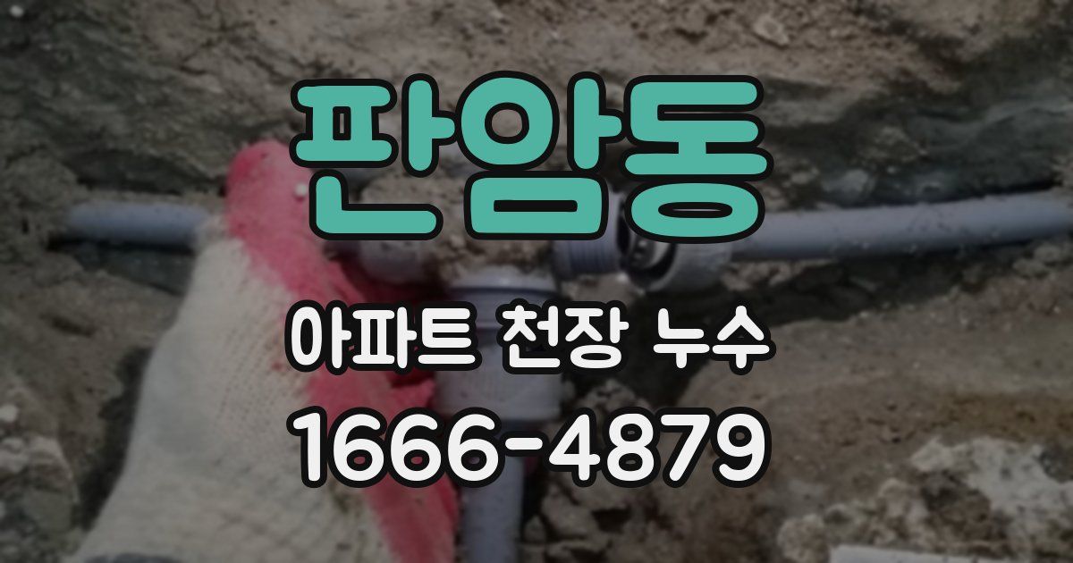 판암동 아파트 천장 누수