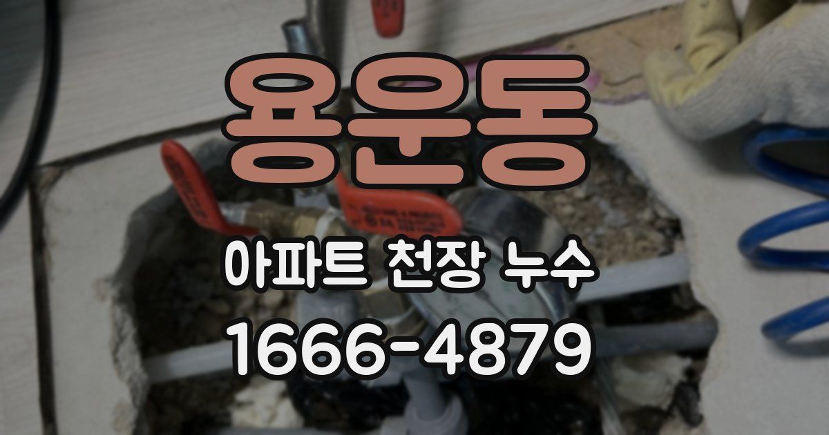 용운동 아파트 천장 누수