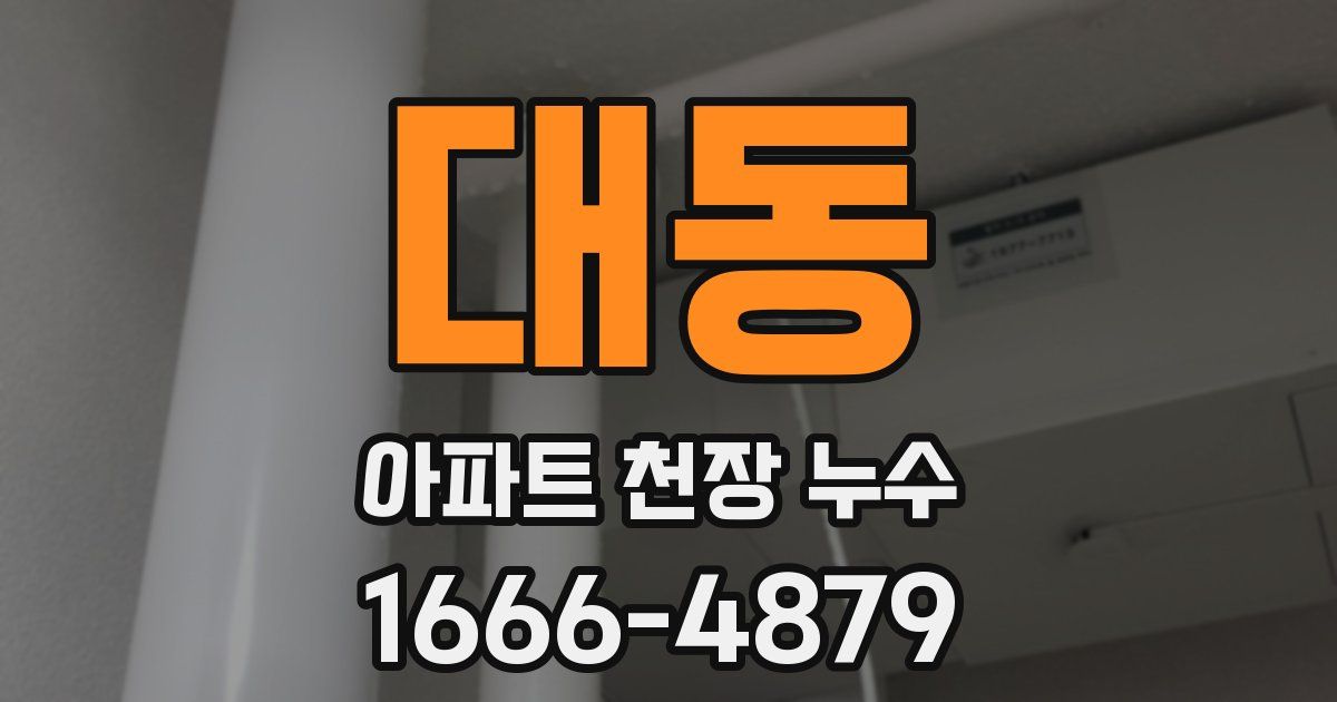 대동 아파트 천장 누수