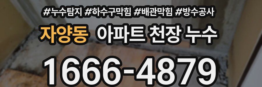 자양동 아파트 천장 누수