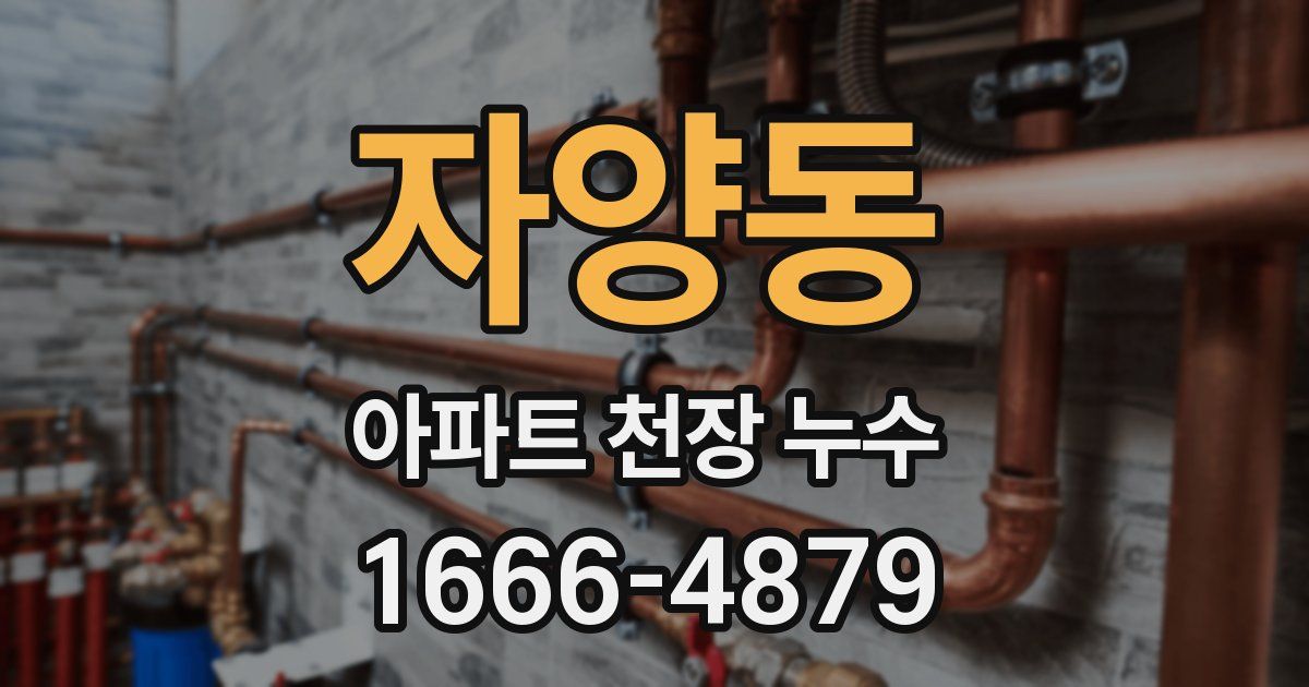 자양동 아파트 천장 누수