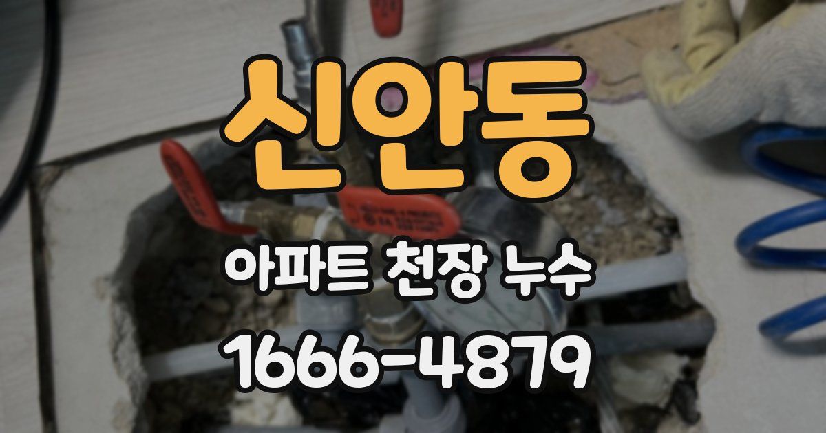 신안동 아파트 천장 누수
