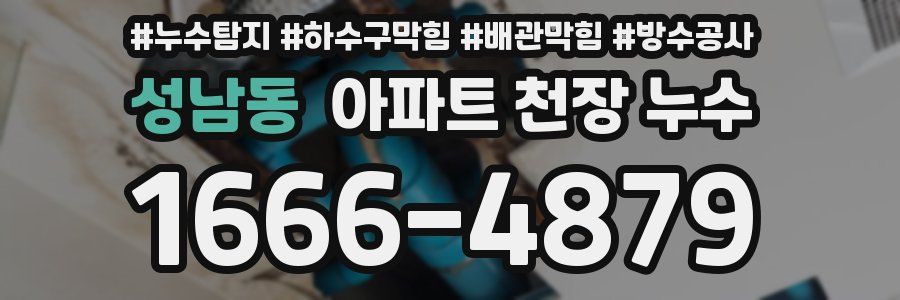성남동 아파트 천장 누수