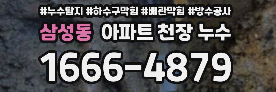 삼성동 아파트 천장 누수