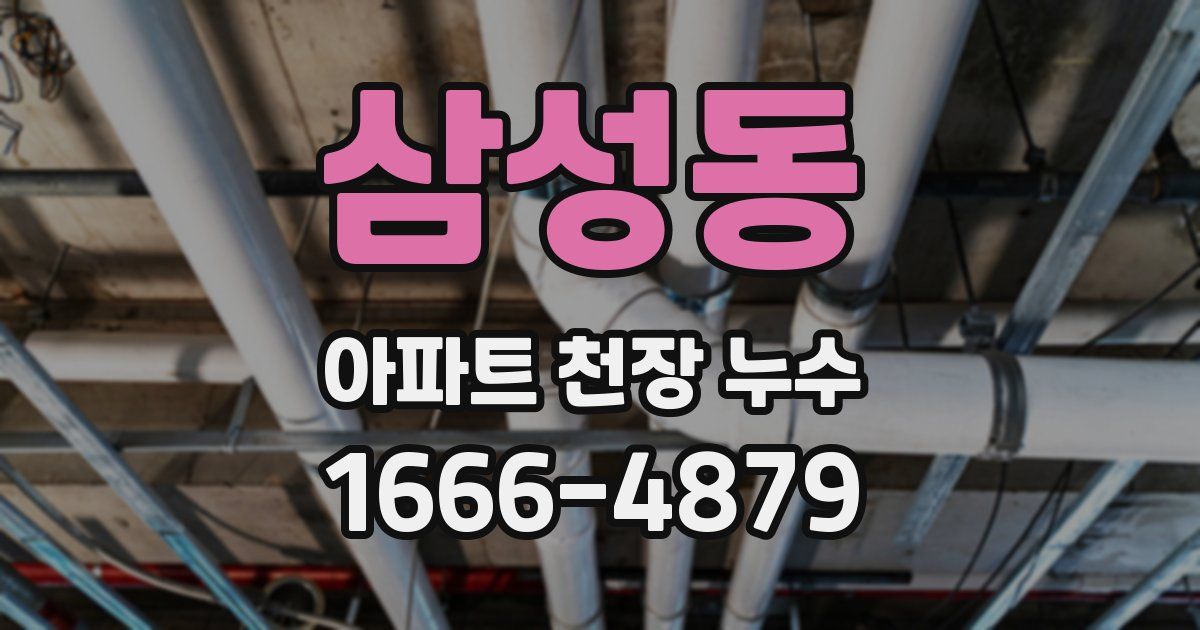 삼성동 아파트 천장 누수