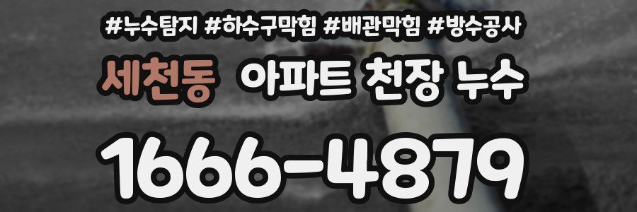 세천동 아파트 천장 누수