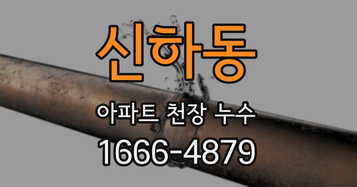신하동 아파트 천장 누수