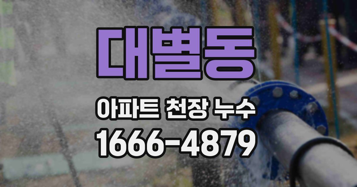 대별동 아파트 천장 누수