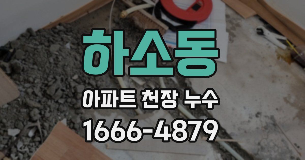 하소동 아파트 천장 누수